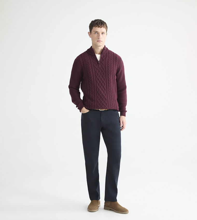 Solid Standard Fit Trousers