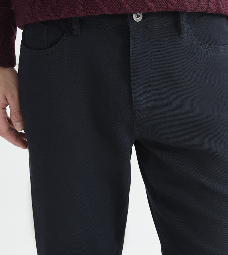 Solid Standard Fit Trousers