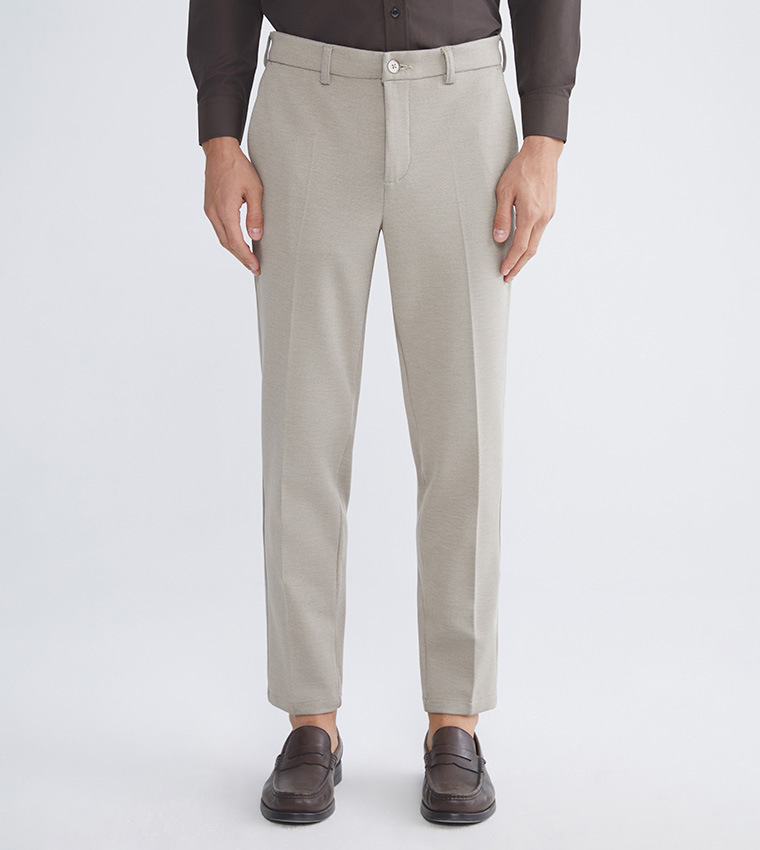 Solid Slim Fit Trousers