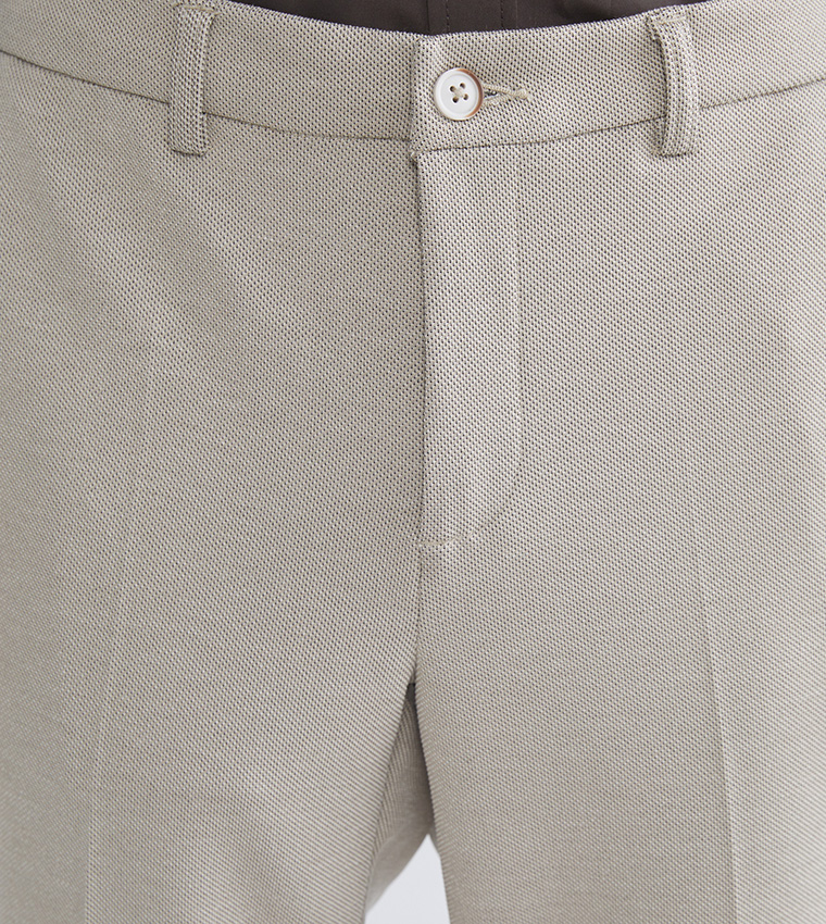Solid Slim Fit Trousers