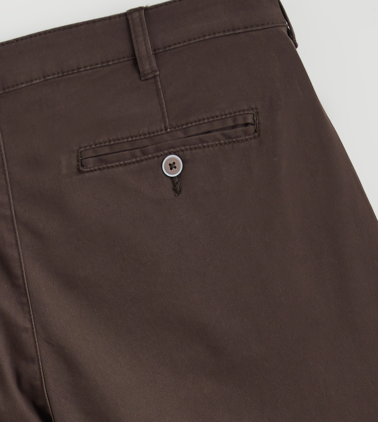Solid Slim Fit Trousers