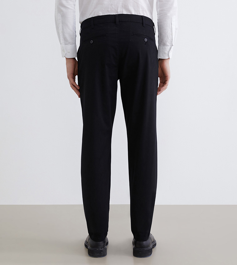 Solid Slim Fit Trousers