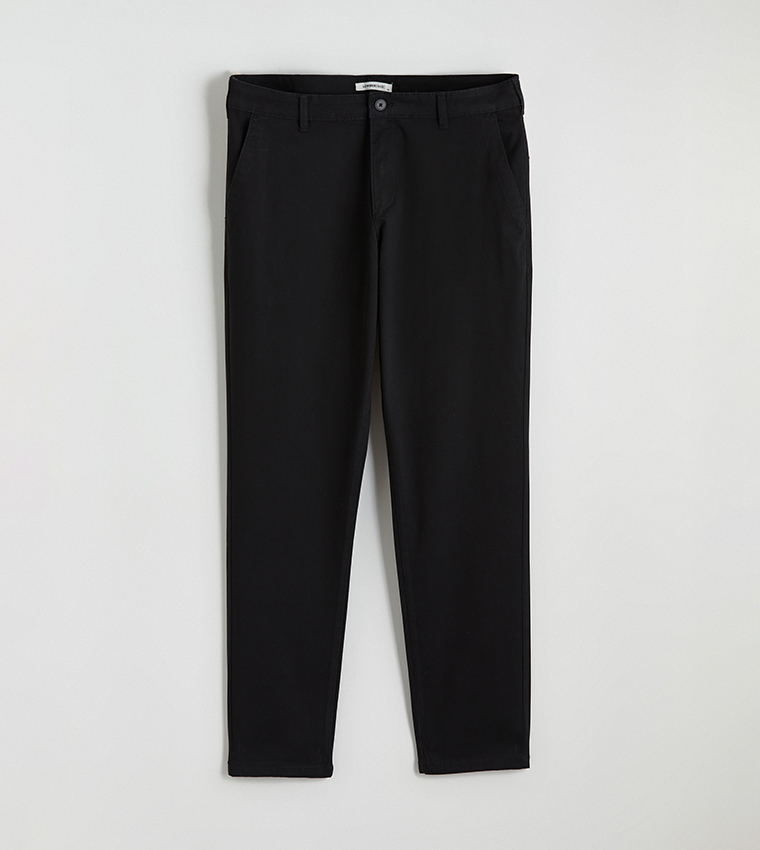 Solid Slim Fit Trousers