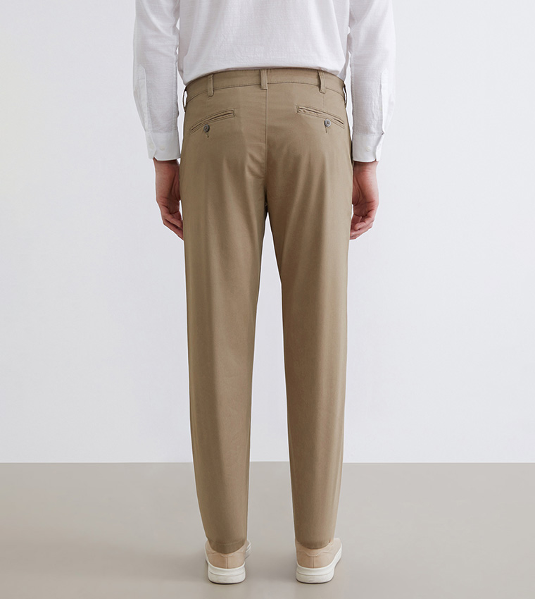 Mid Rise Slim Fit Gabardine Chinos