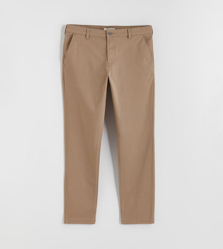 Mid Rise Slim Fit Gabardine Chinos