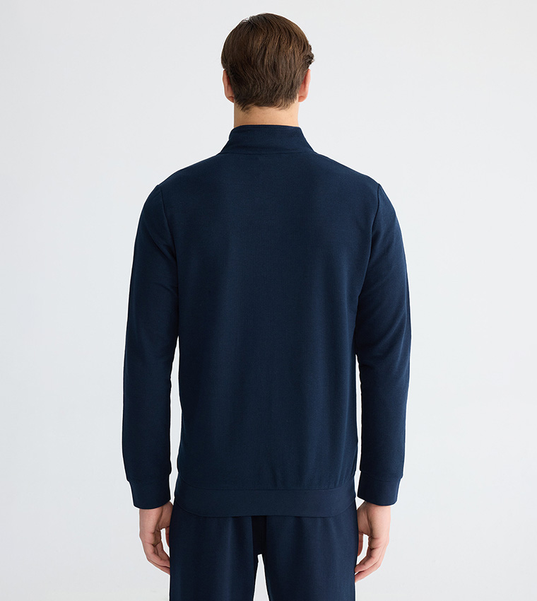 Zippered Stand Collar Jacket