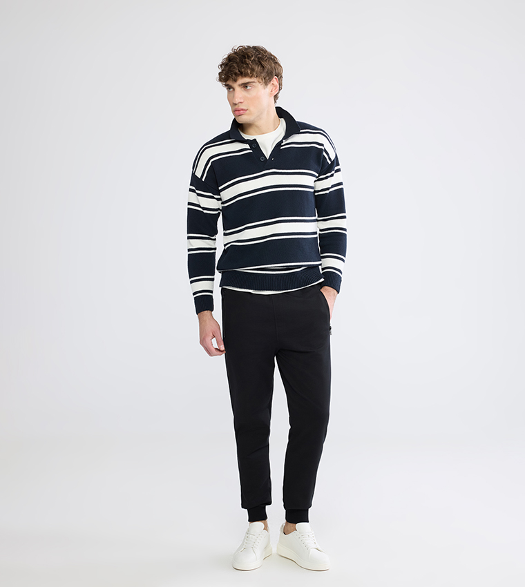 Drawstring Waist Slim Fit Joggers