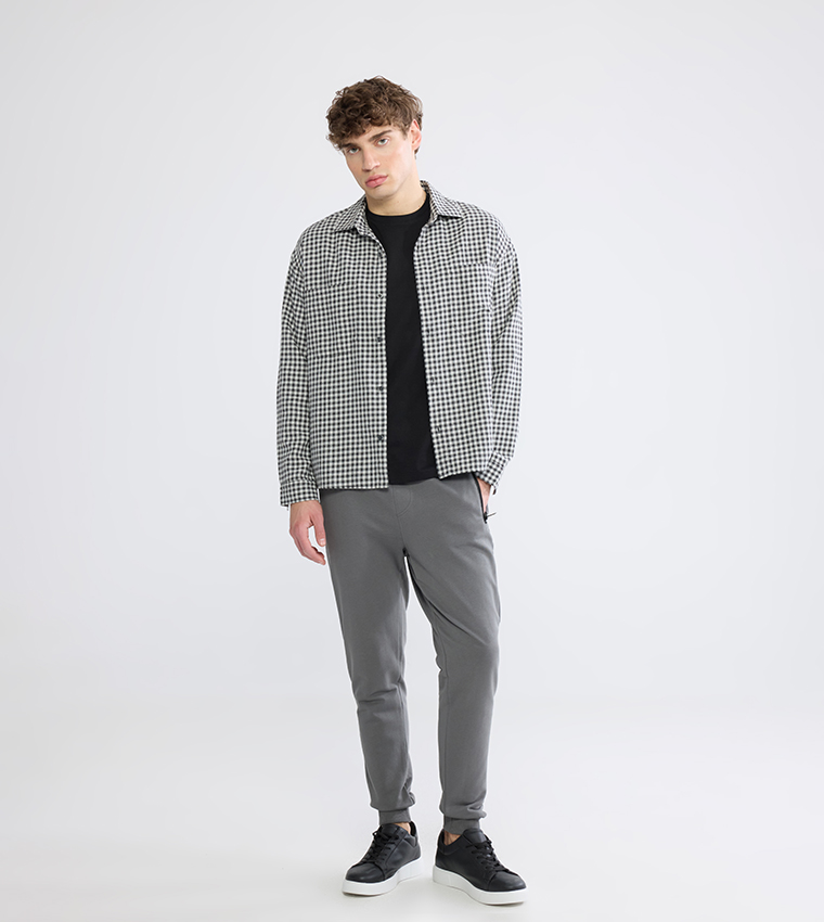 Drawstring Waist Regular Fit Joggers