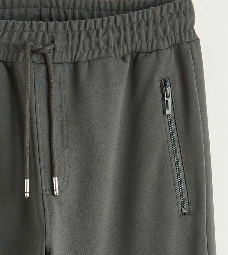 Drawstring Waist Straight Fit Sweatpants