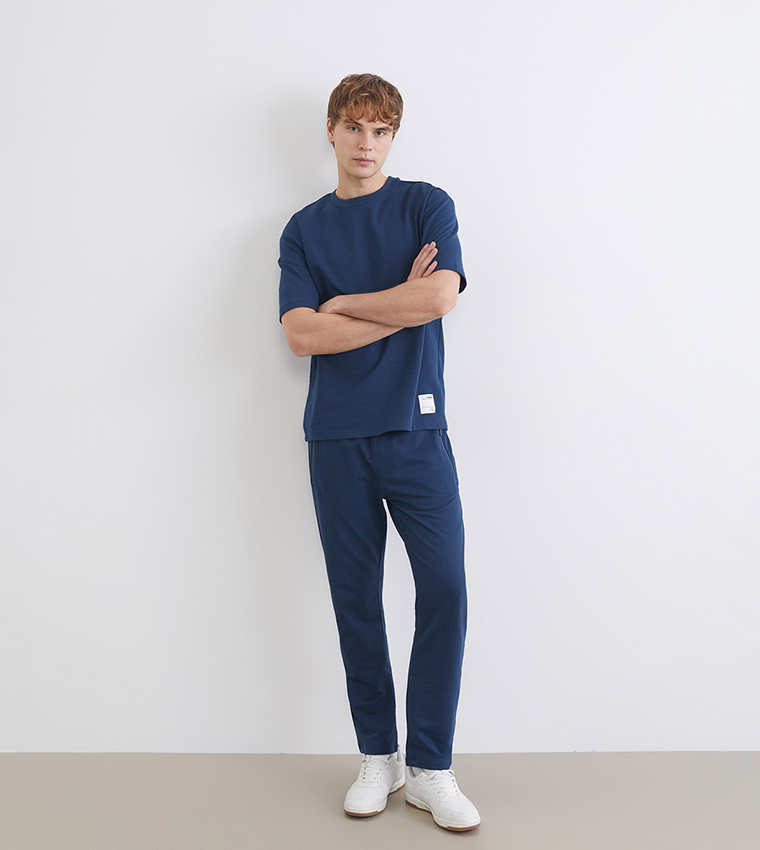 Drawstring Waist Straight Fit Sweatpants