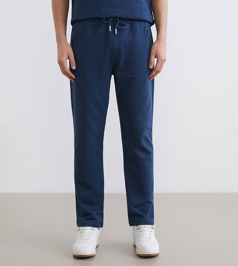 Drawstring Waist Straight Fit Sweatpants