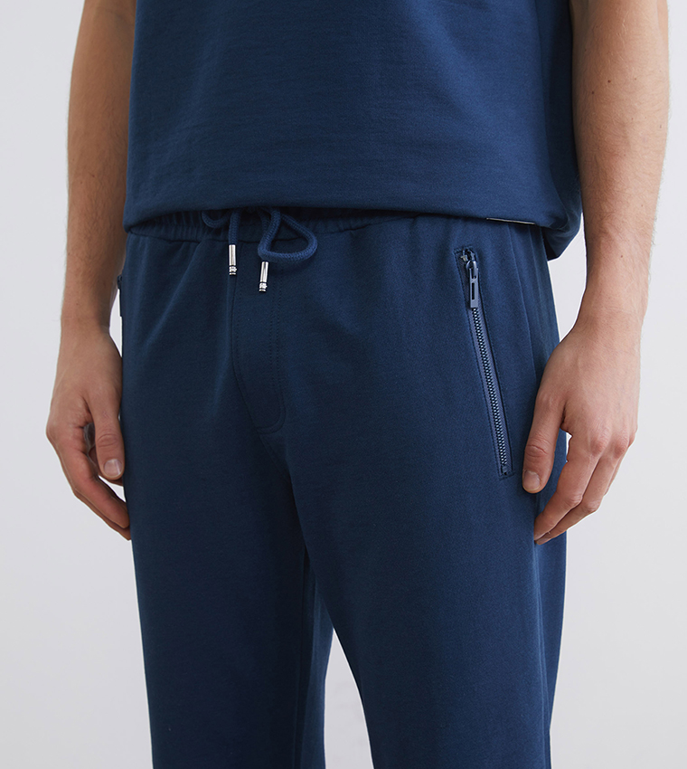 Drawstring Waist Straight Fit Sweatpants