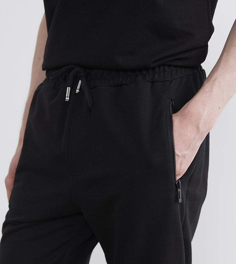 Drawstring Waist Straight Fit Sweatpants