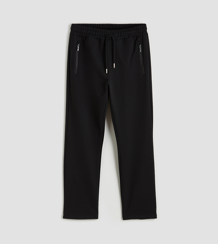Drawstring Waist Straight Fit Sweatpants