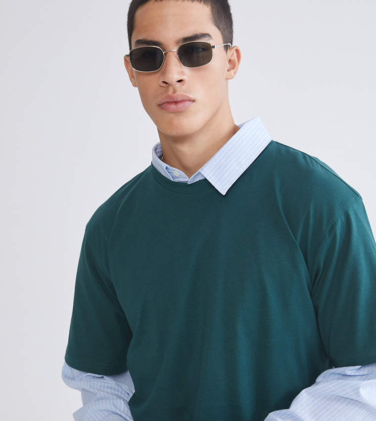 تيشيرت أوفرسايز كم قصير 