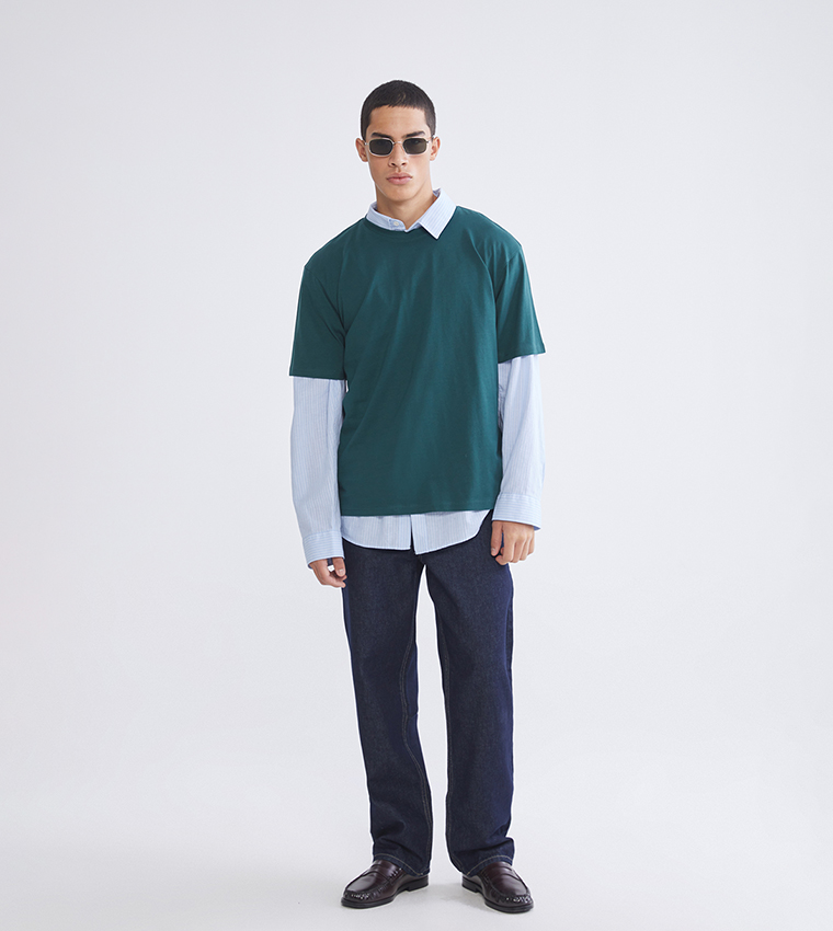 تيشيرت أوفرسايز كم قصير 