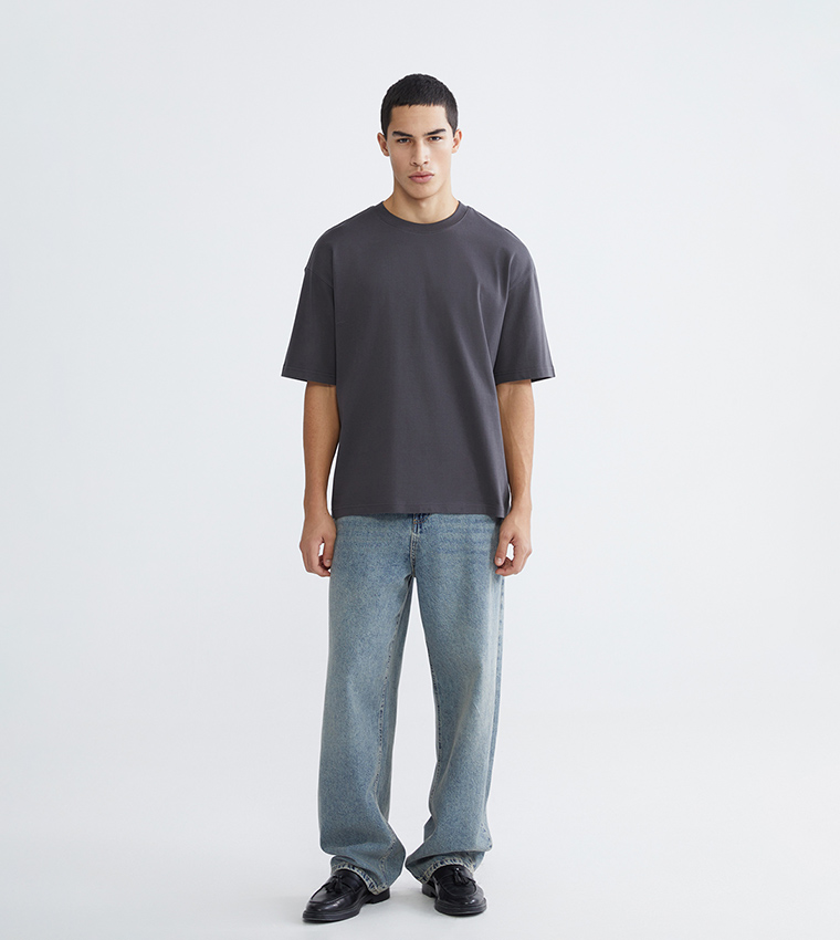 XSIDE Solid Short Sleeves Oversized T-Shirt