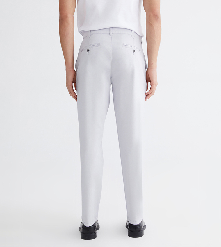 Mid Rise Slim Fit Gabardine Chinos