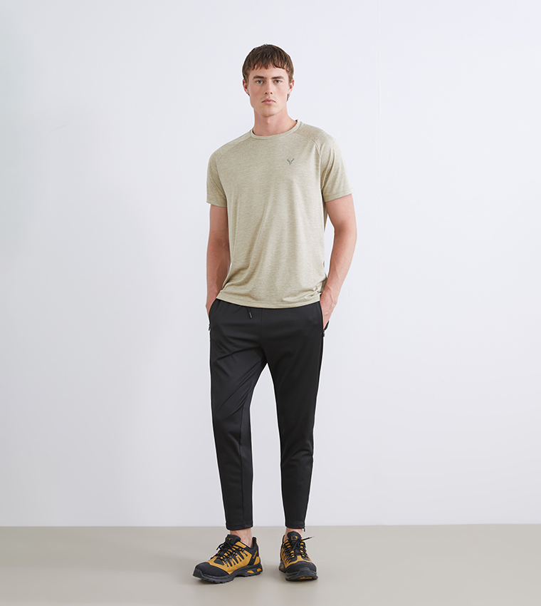 Solid Drawstring Waist Regular Fit Sweatpants