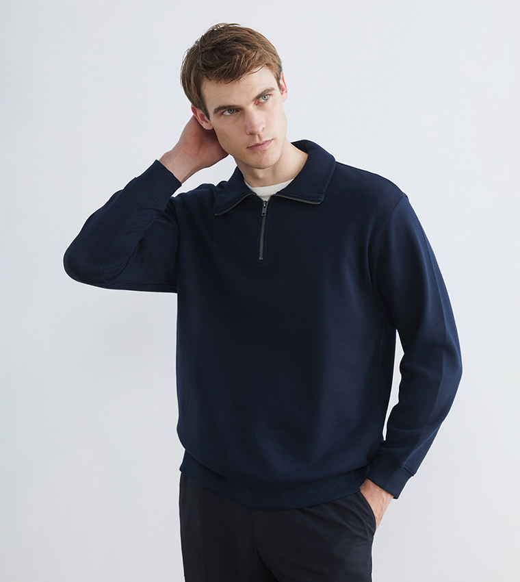 Solid Long Sleeves Sweatshirt