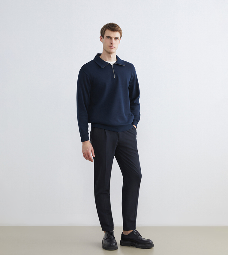 Solid Long Sleeves Sweatshirt