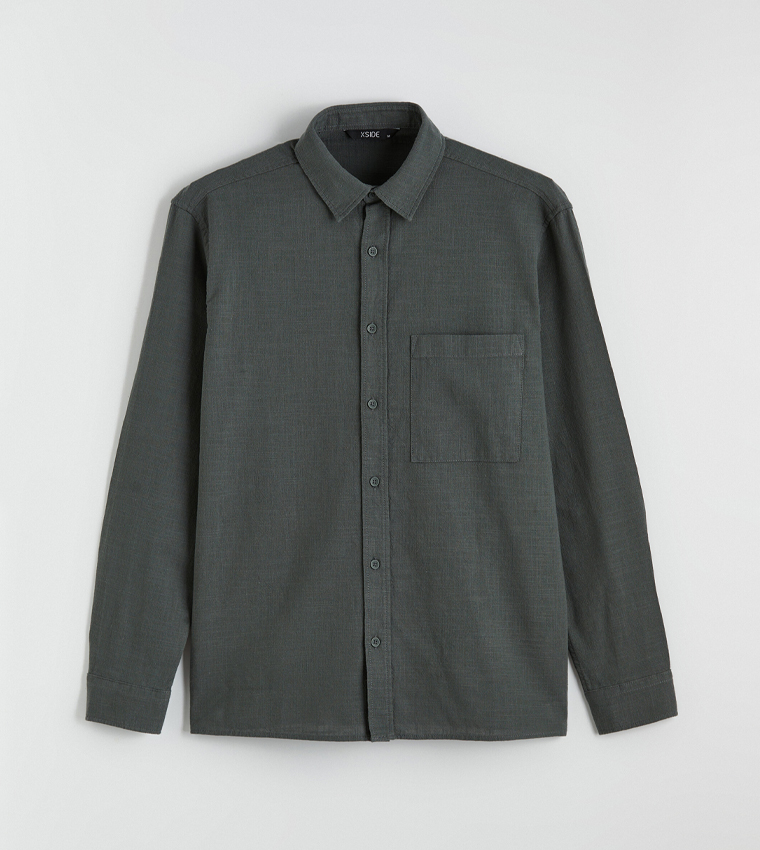 Solid Regular Fit Long Sleeves Shirt