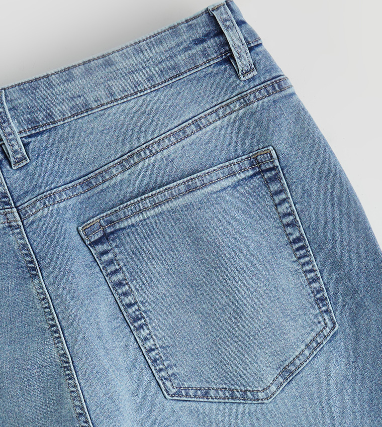 Washed Mid-Rise Jeans