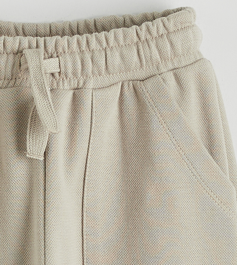 Pack of 2 Solid Elastic Waist Joggers