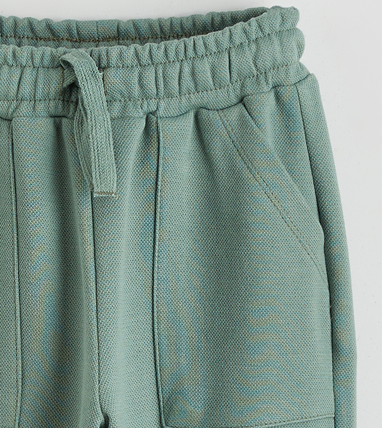 Pack of 2 Solid Elastic Waist Joggers