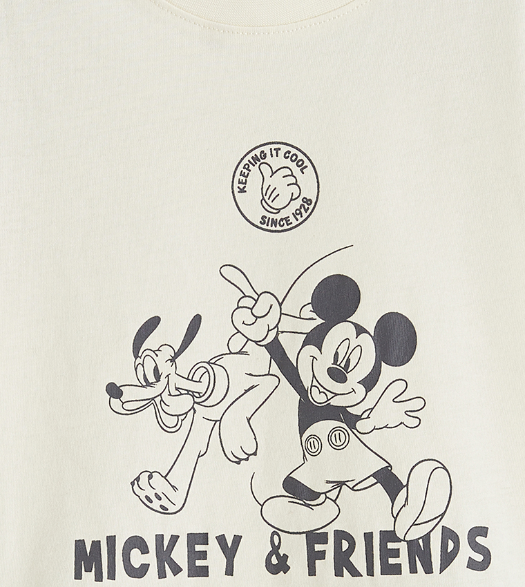 Mickey Mouse Print Long Sleeves Clothing Set