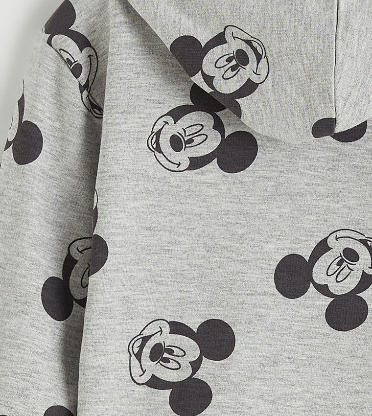 Mickey Mouse Print Long Sleeves Clothing Set