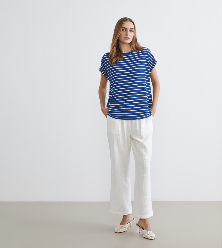 Solid Drawstring Trousers