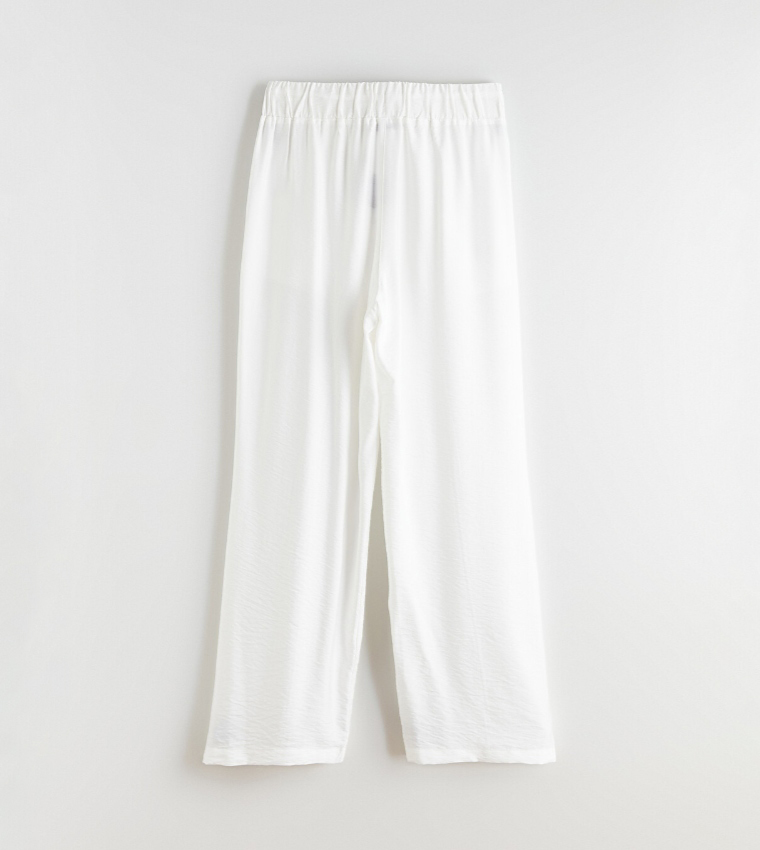 Solid Drawstring Trousers