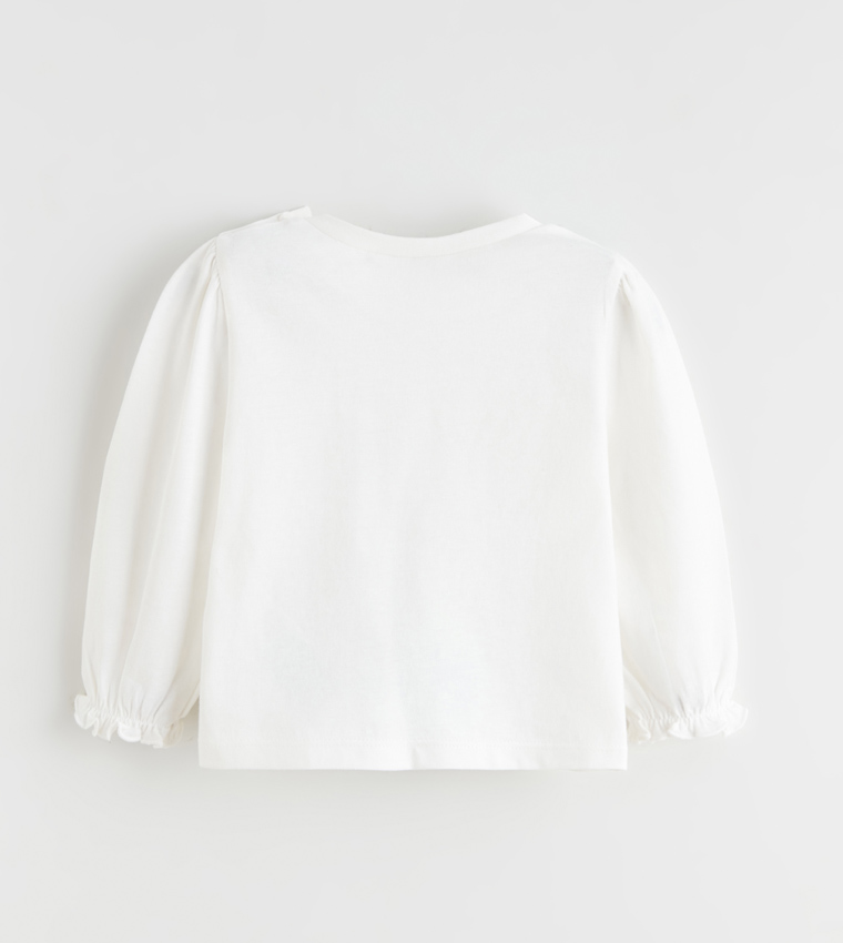 طقم ملابس بطبعة وكم قصير 