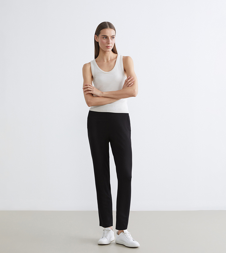 Elastic Waist Slim Fit Sweatpants