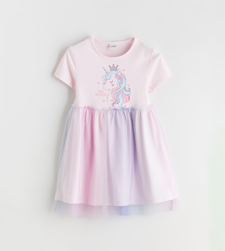 Printed Short Sleeves Dress