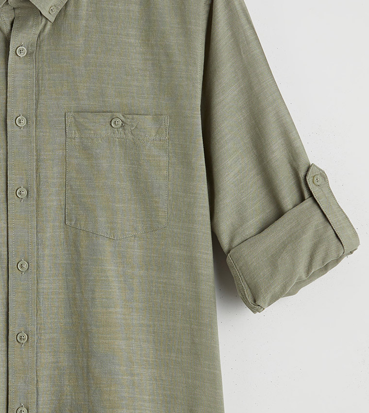 Linen Blend Long Sleeves Shirt