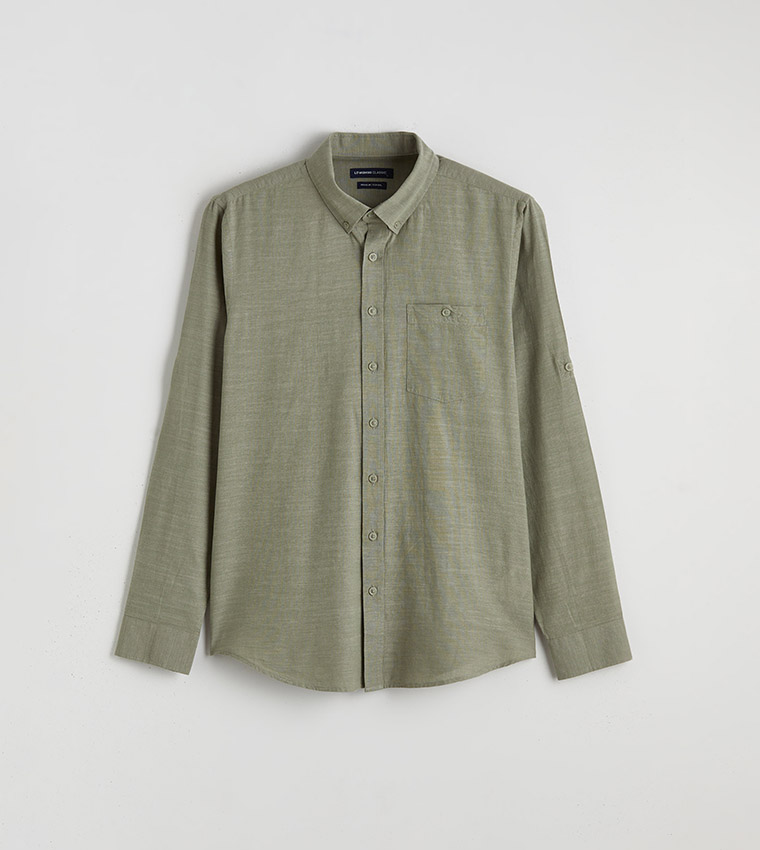 Linen Blend Long Sleeves Shirt