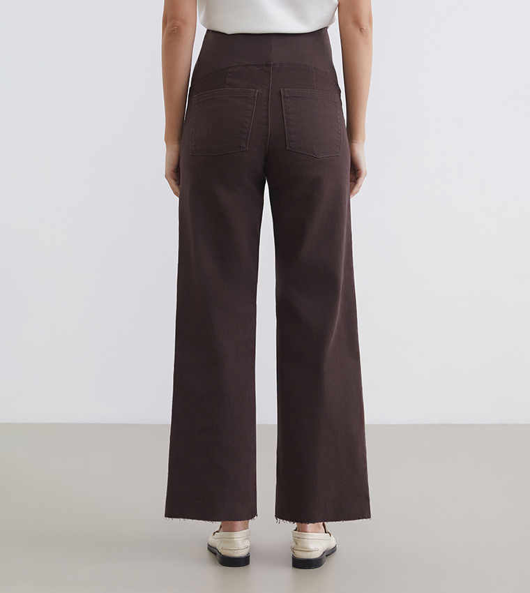 Washed Wide Leg Maternity Jeans