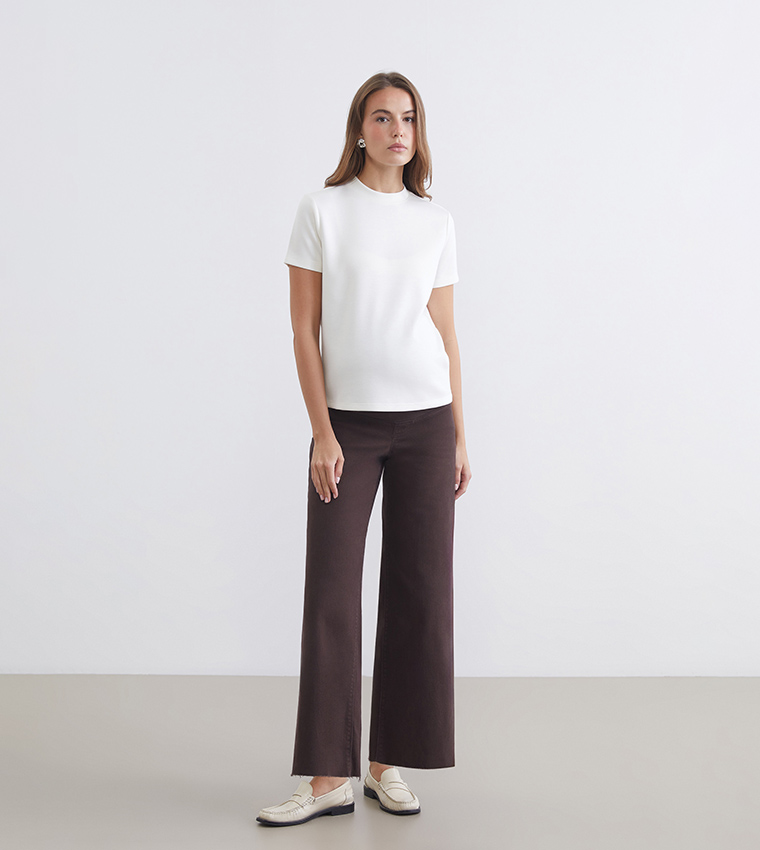 Washed Wide Leg Maternity Jeans