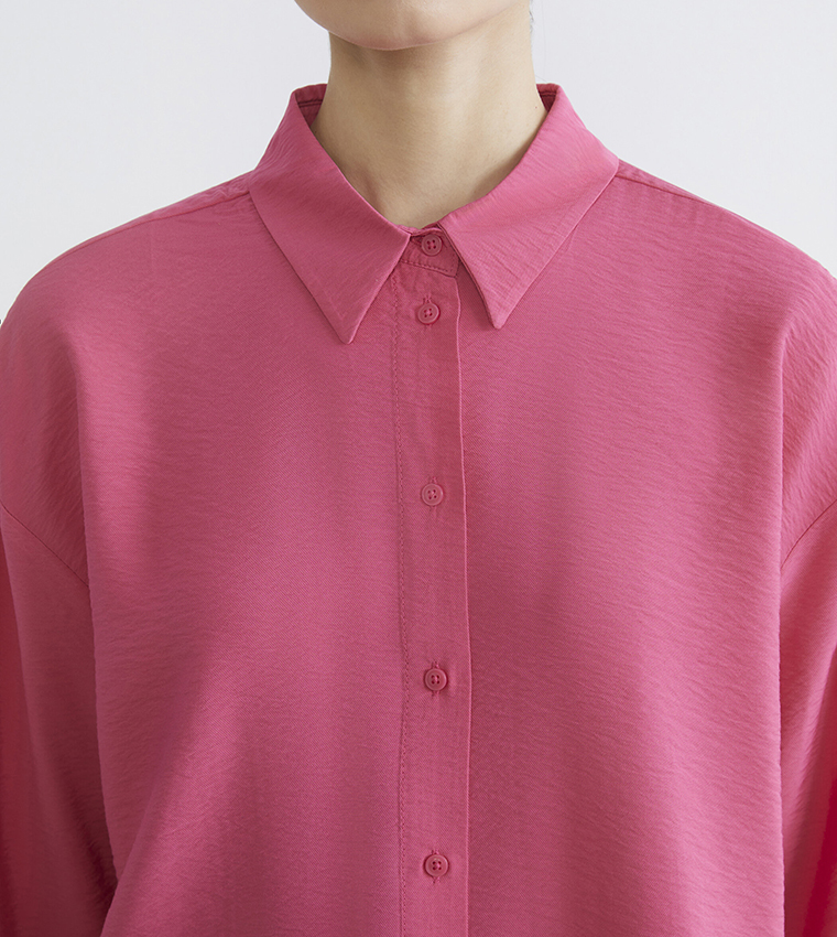 Gabardine Oversized Shirt Tunic