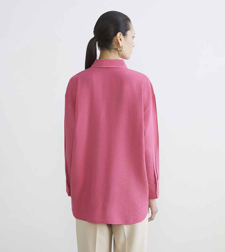 Gabardine Oversized Shirt Tunic