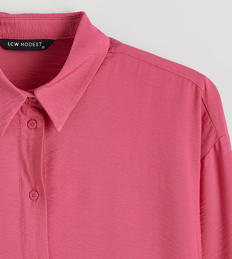 Gabardine Oversized Shirt Tunic