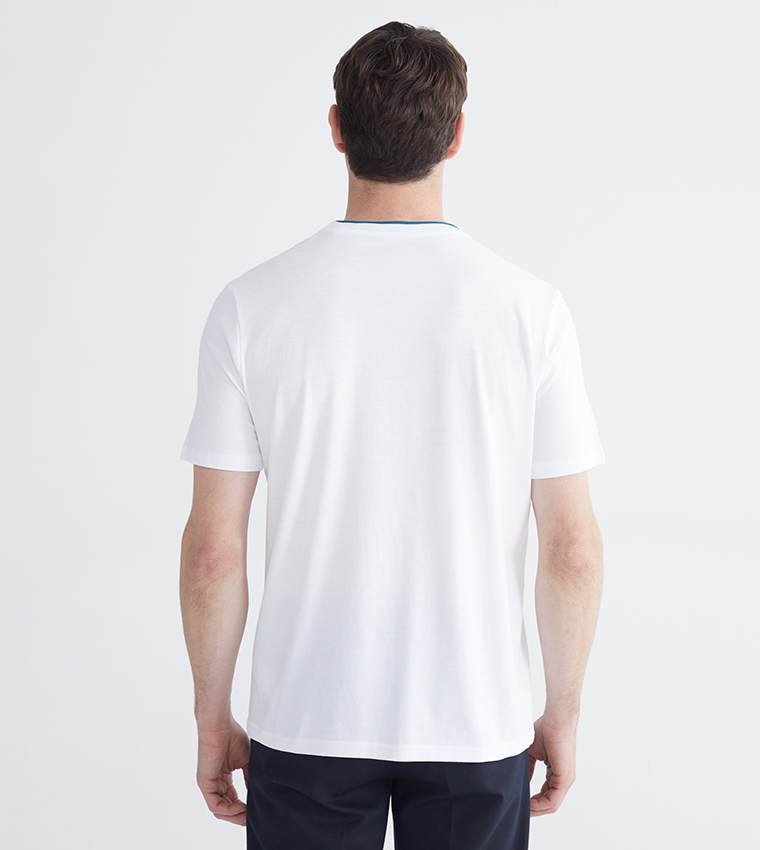 اٍل سي واي كيكي  تيشيرتات بياقة دائرية  - أبيض Round Neck T-Shirts