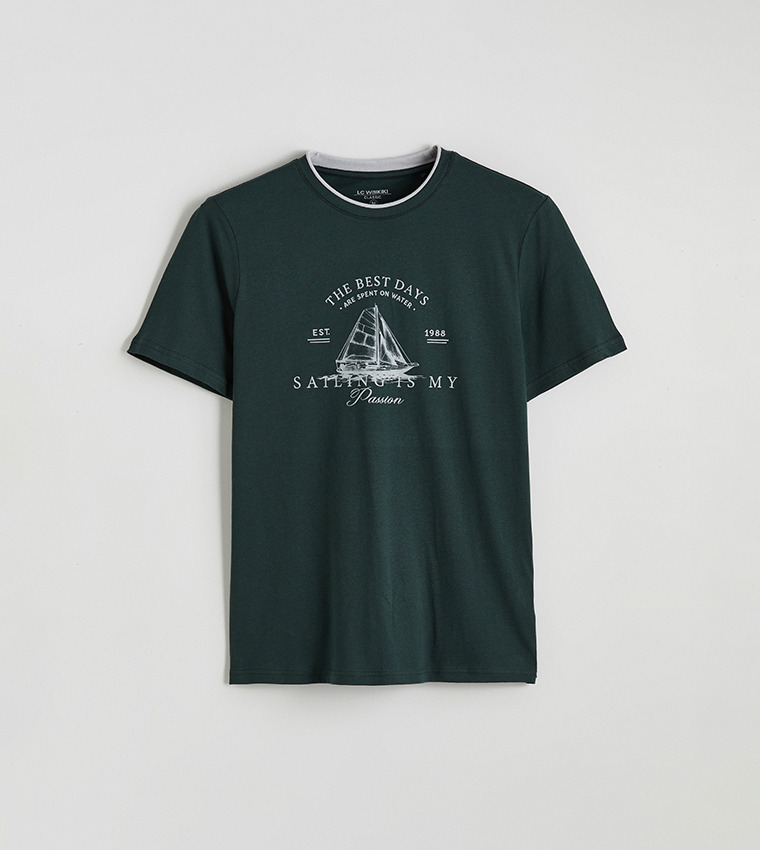 Printed Short Sleeves Casual T-Shirt