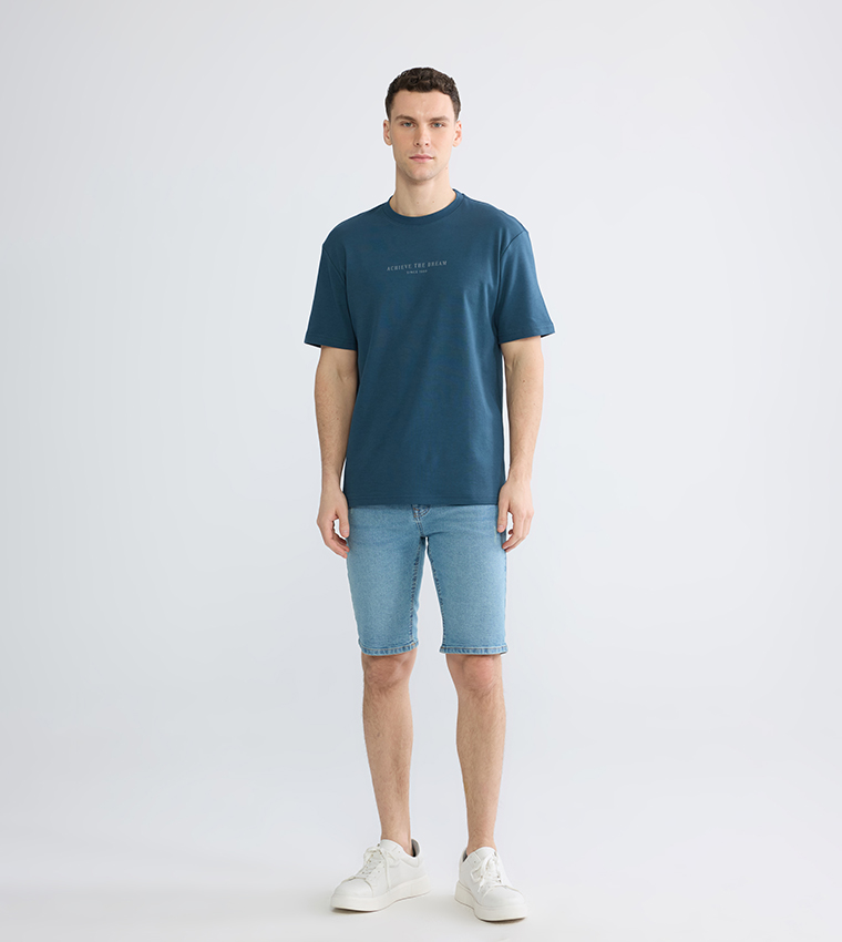 Printed Crew Neck Oversized T-Shirt