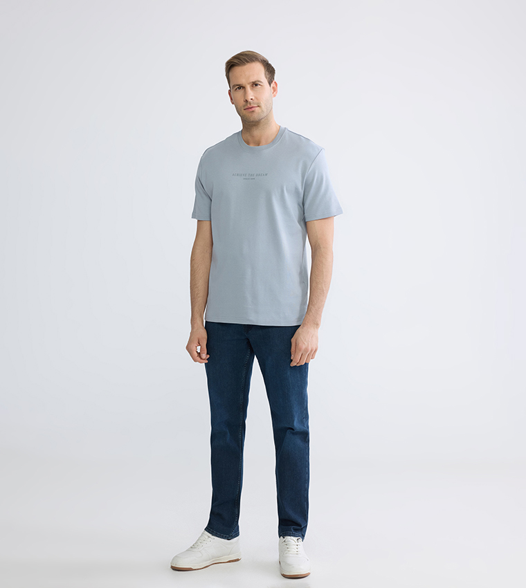 Printed Crew Neck Oversized T-Shirt