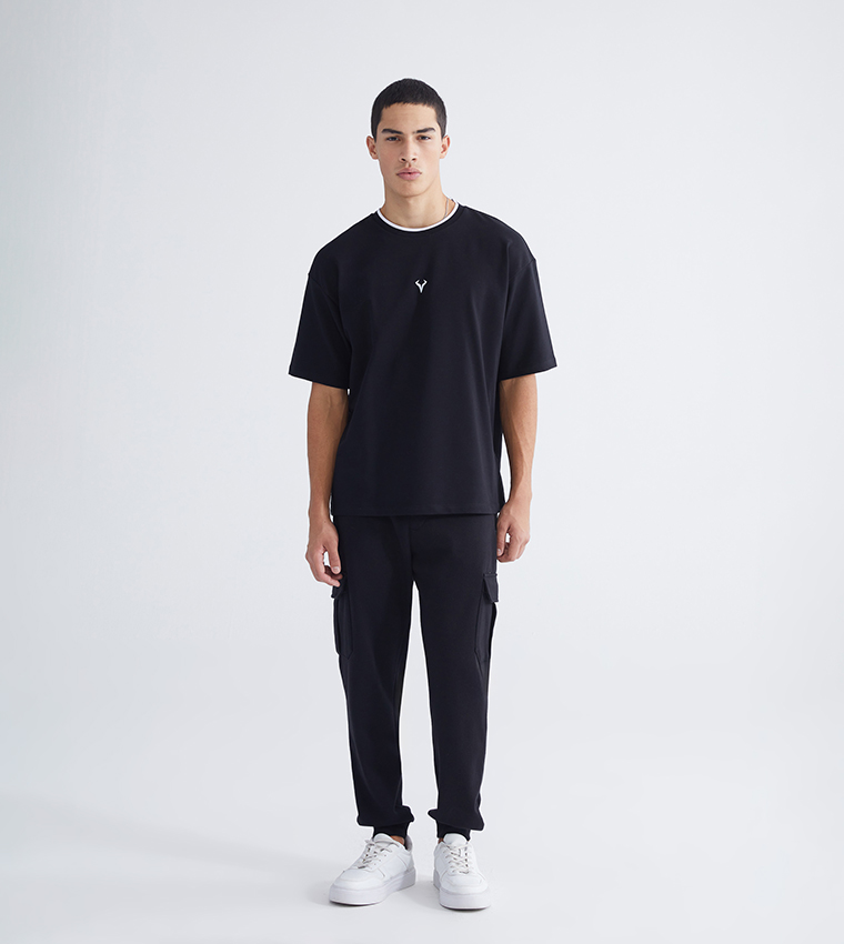 Drawstring Waist Cargo Trousers