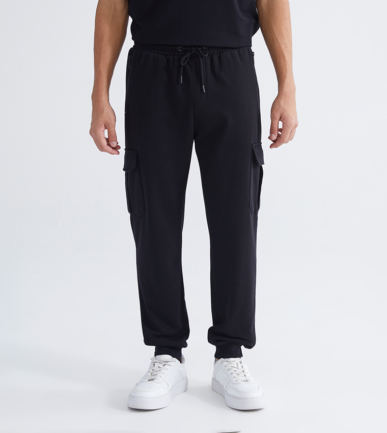 Drawstring Waist Cargo Trousers