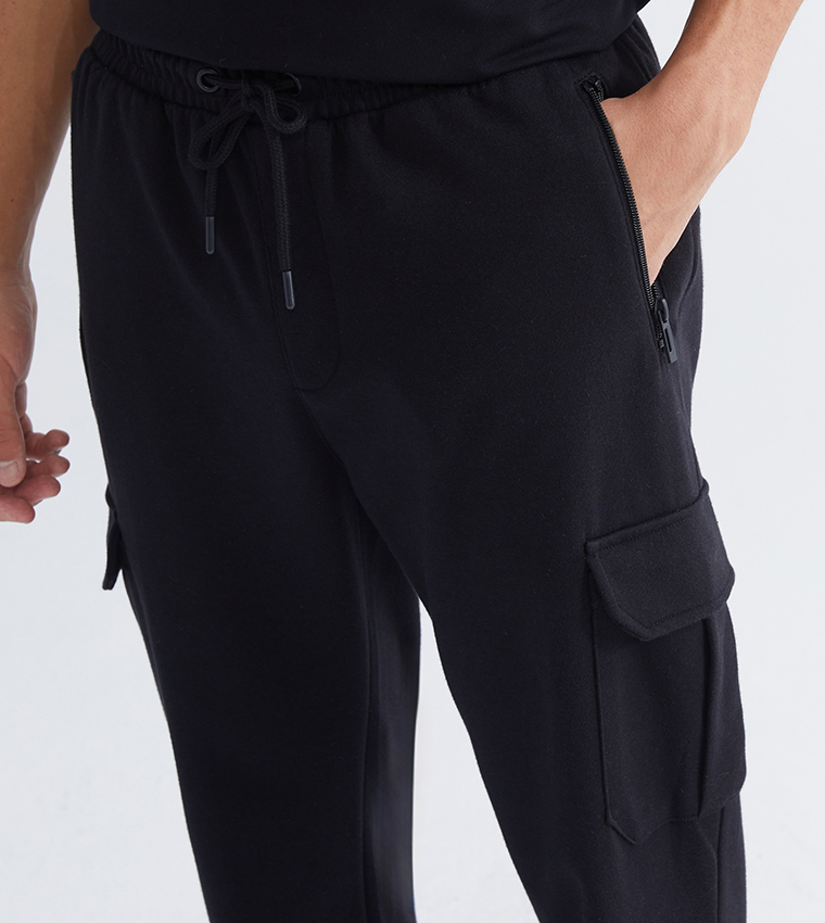 Drawstring Waist Cargo Trousers